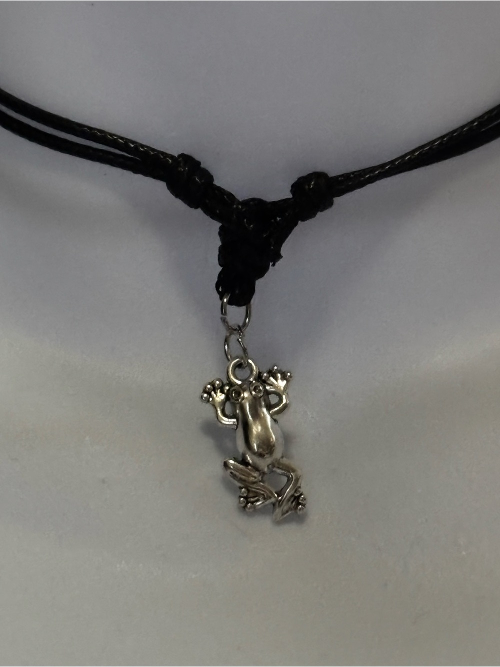(3 for $10) Black Adjustable Choker Frog Necklace